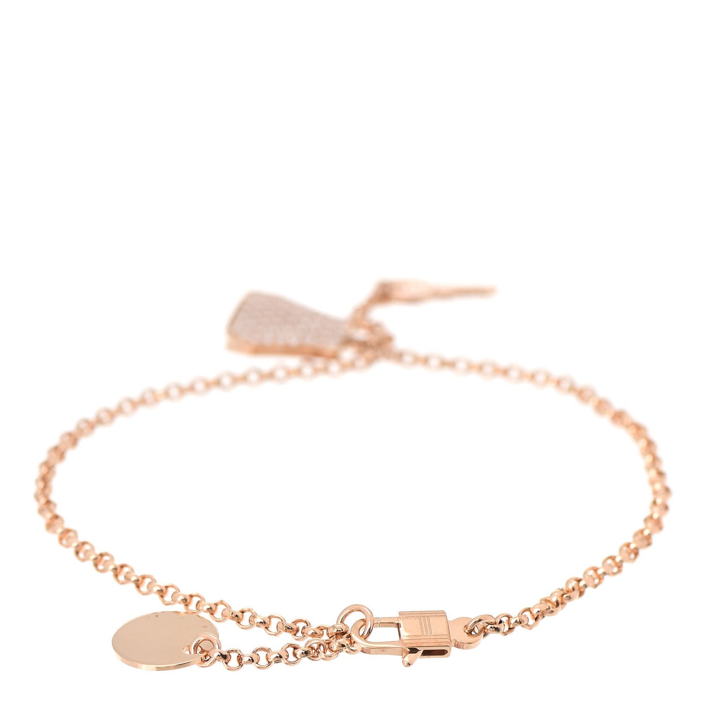 18K Rose Gold Diamond PM Kelly Clochette Bracelet SH