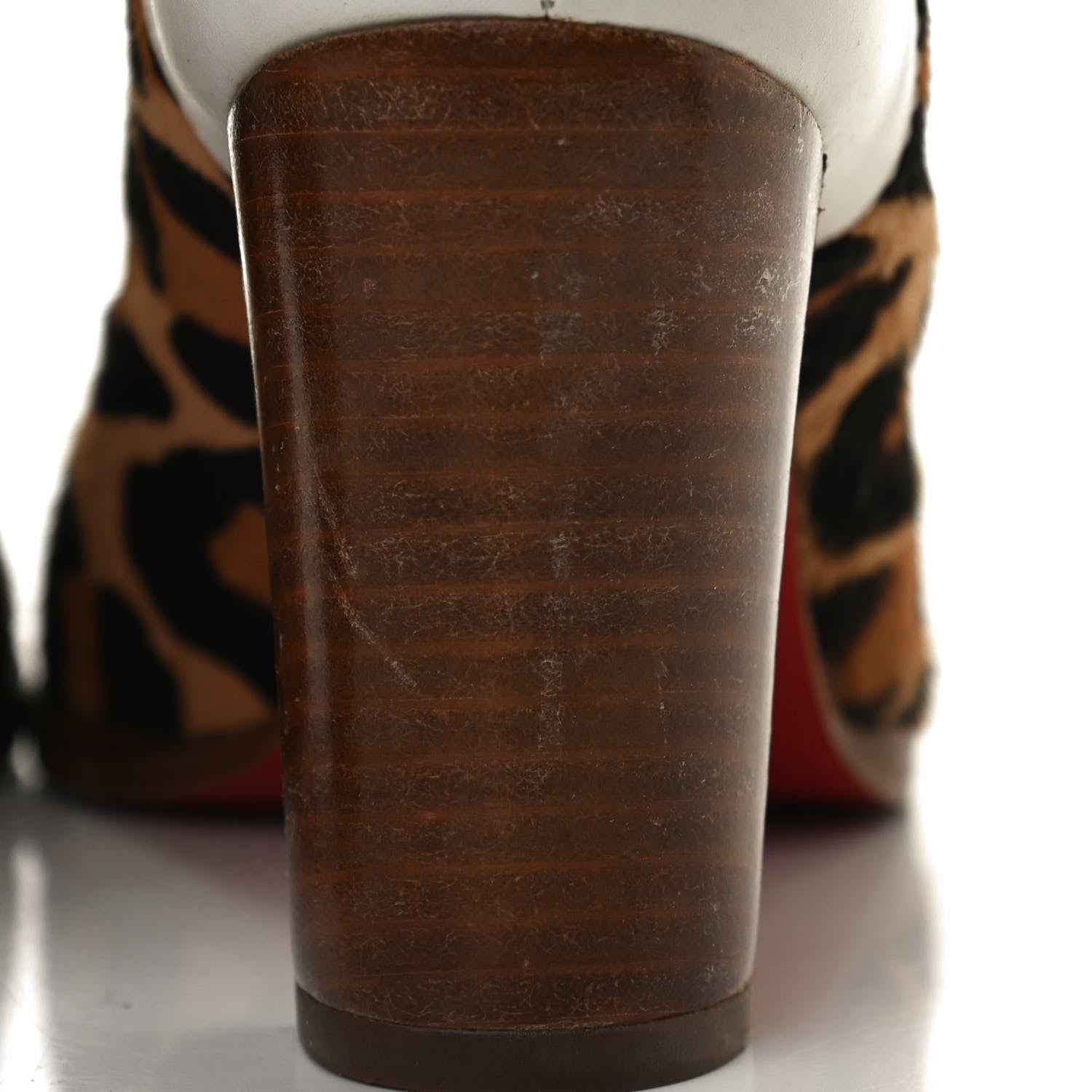 Christian Louboutin Calf Hair Leopard Print Who Dances 85 Ankle Boots 37.5 Gold Fauve 11 of 12