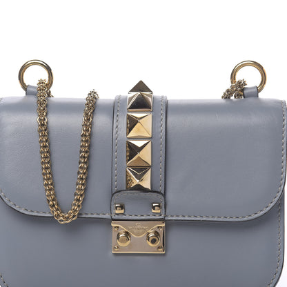 Valentino Garavani Vitello Small Glam Lock Rockstud Flap London Stone 10 of 10