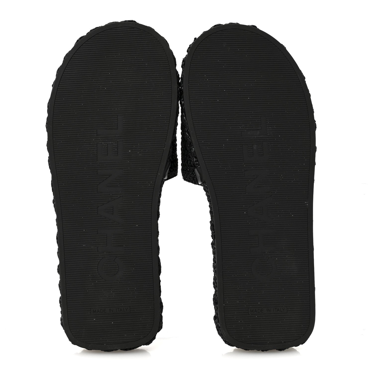 Chanel Braided Cord CC Espadrille Slip On Sandals 38 Black 6 of 9