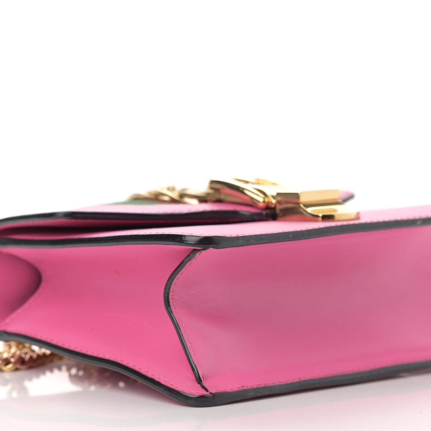 Vitello Fontanella Web Mini Sylvie Chain Shoulder Bag Pink Tropical Flower