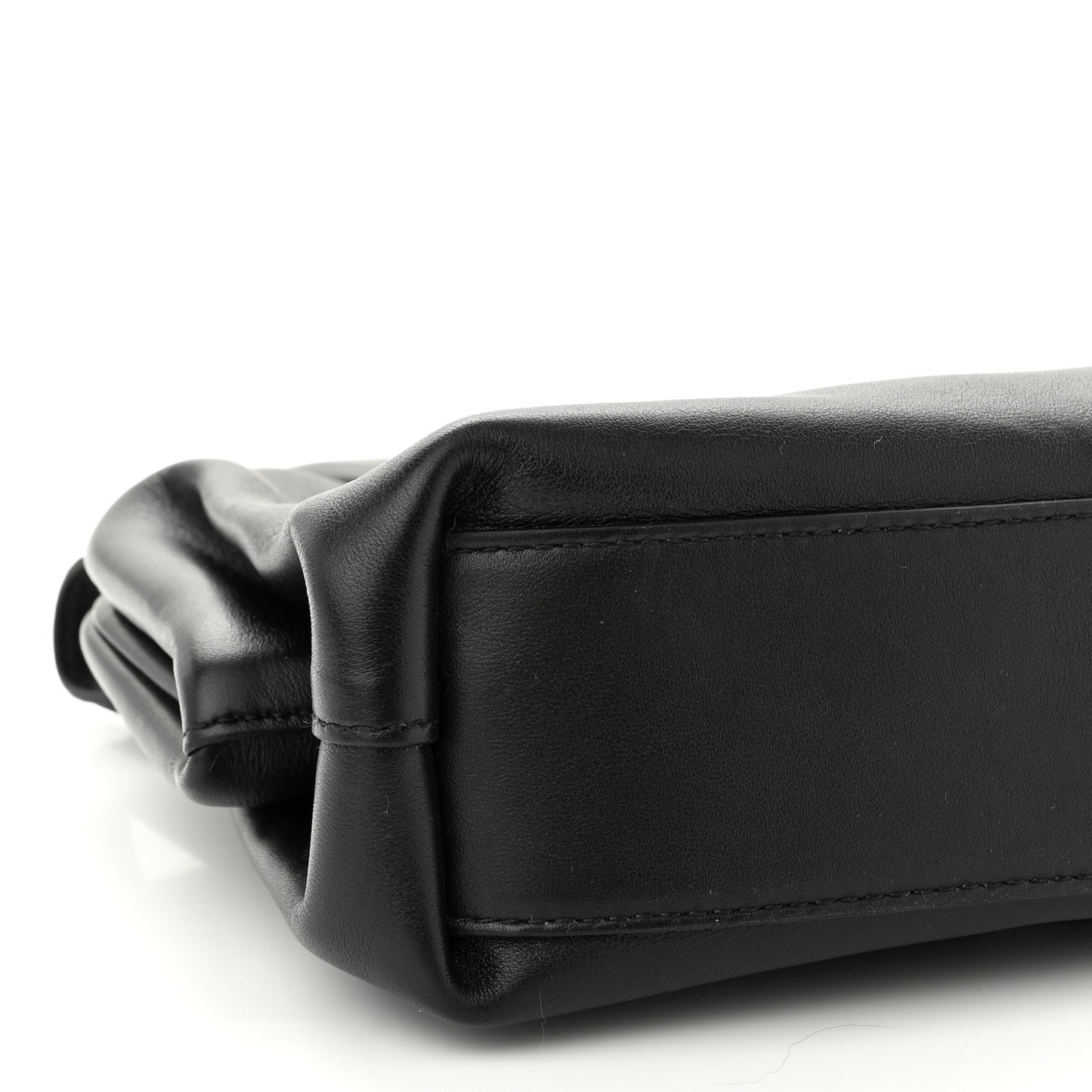 Calfskin Small The Point Triangle Bag Black