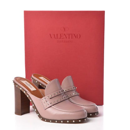Valentino Garavani Nappa Soul Rockstud High Heel Mules 39 Lipstick 10 of 10