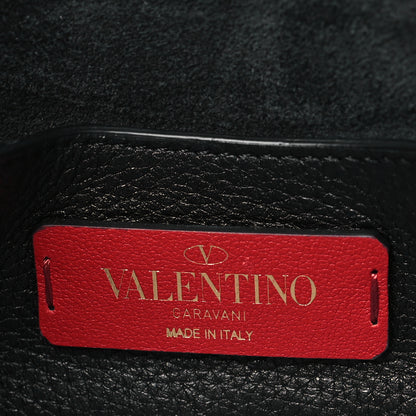 Valentino Garavani Pebbled Calfskin Mini Rockstud Crossbody Bag Black 6 of 9