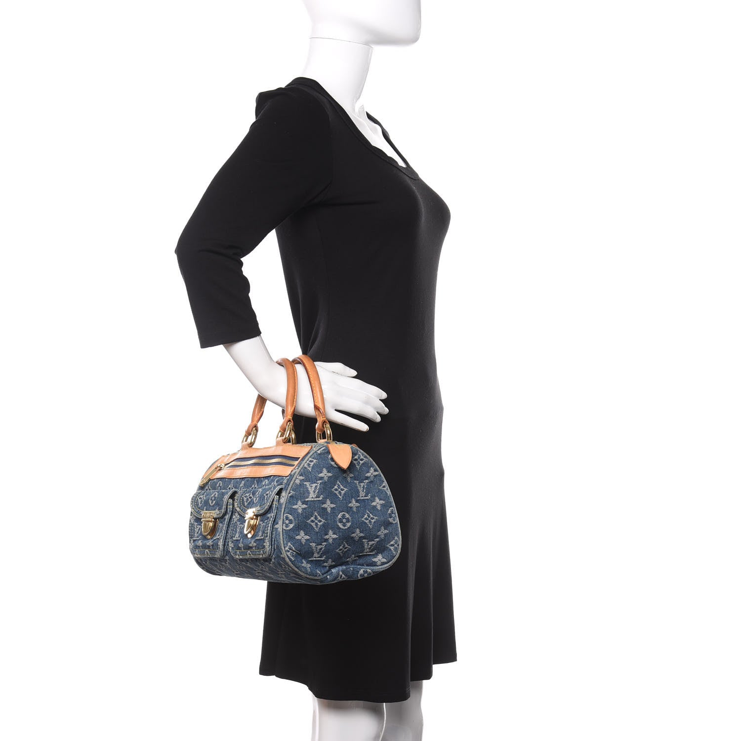 Louis Vuitton Monogram Denim Neo Speedy Blue 2 of 14
