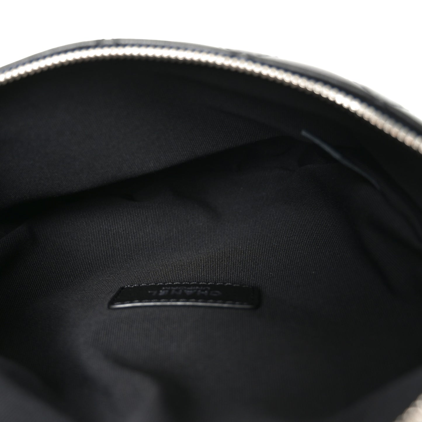 Calfskin Quilted Waist Belt Bag Black
