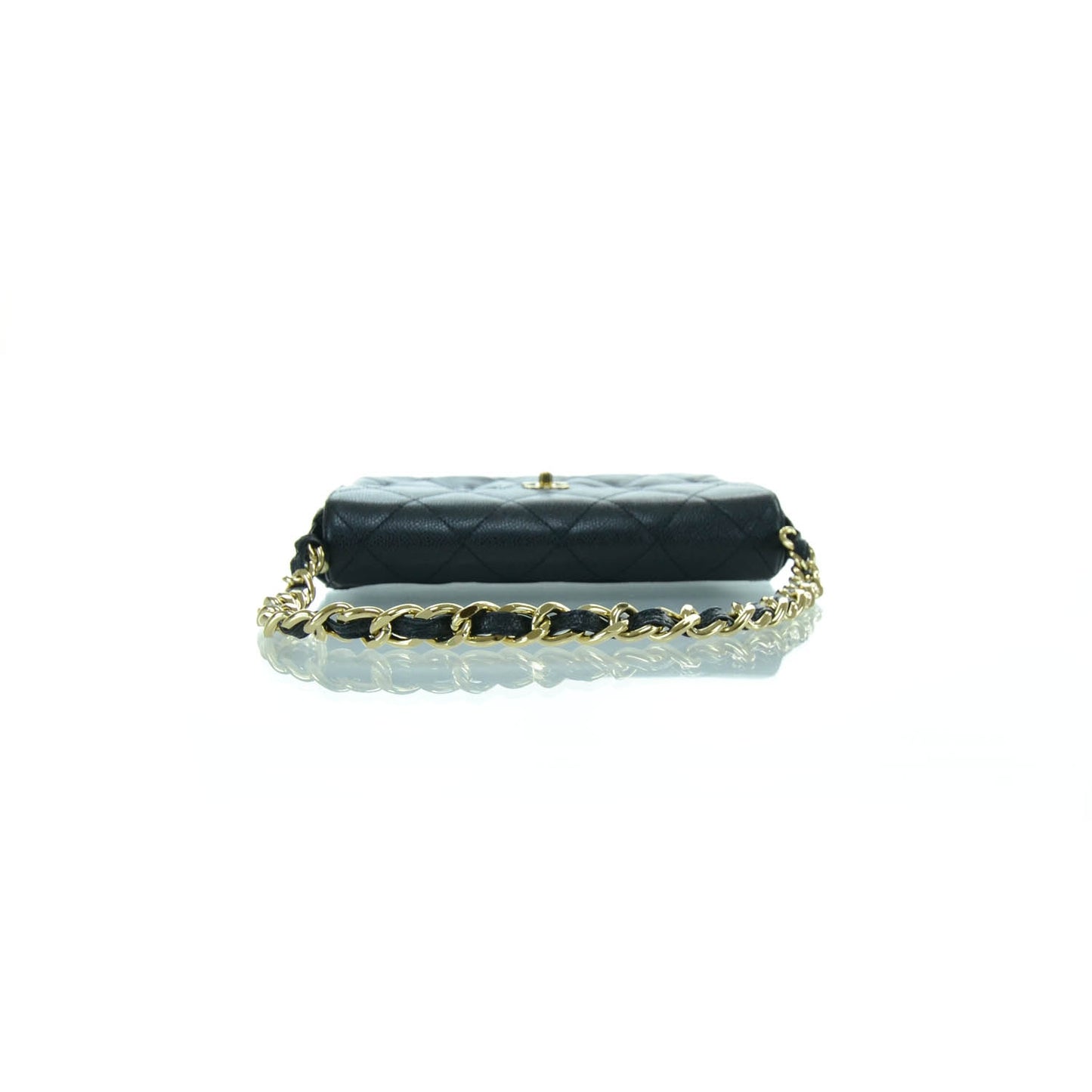 Caviar Quilted Medium Flap Bag Black