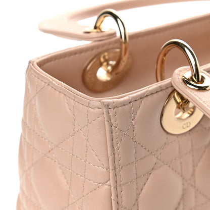 Christian Dior Lambskin Cannage Medium Lady Dior Rose Poudre 8 of 9