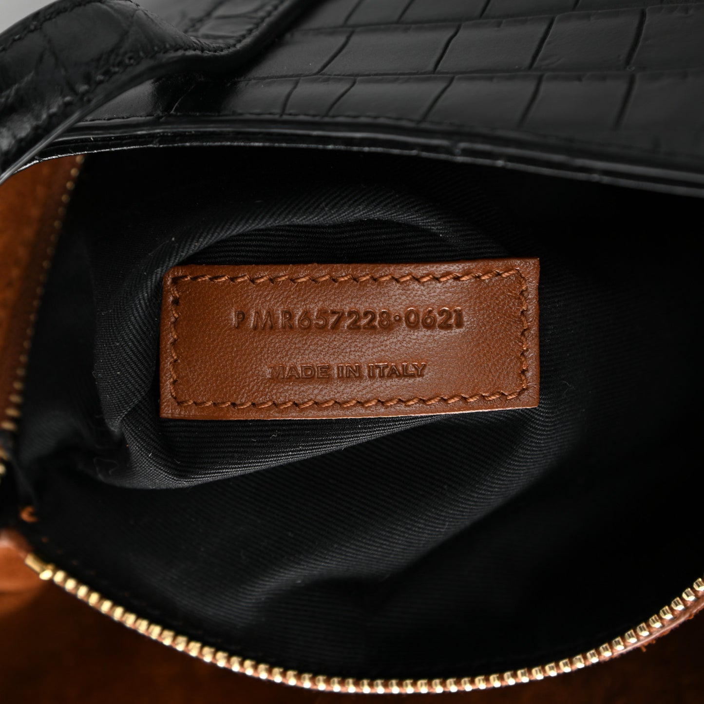 Calfskin Crocodile Embossed Le 5 A 7 Hobo Black