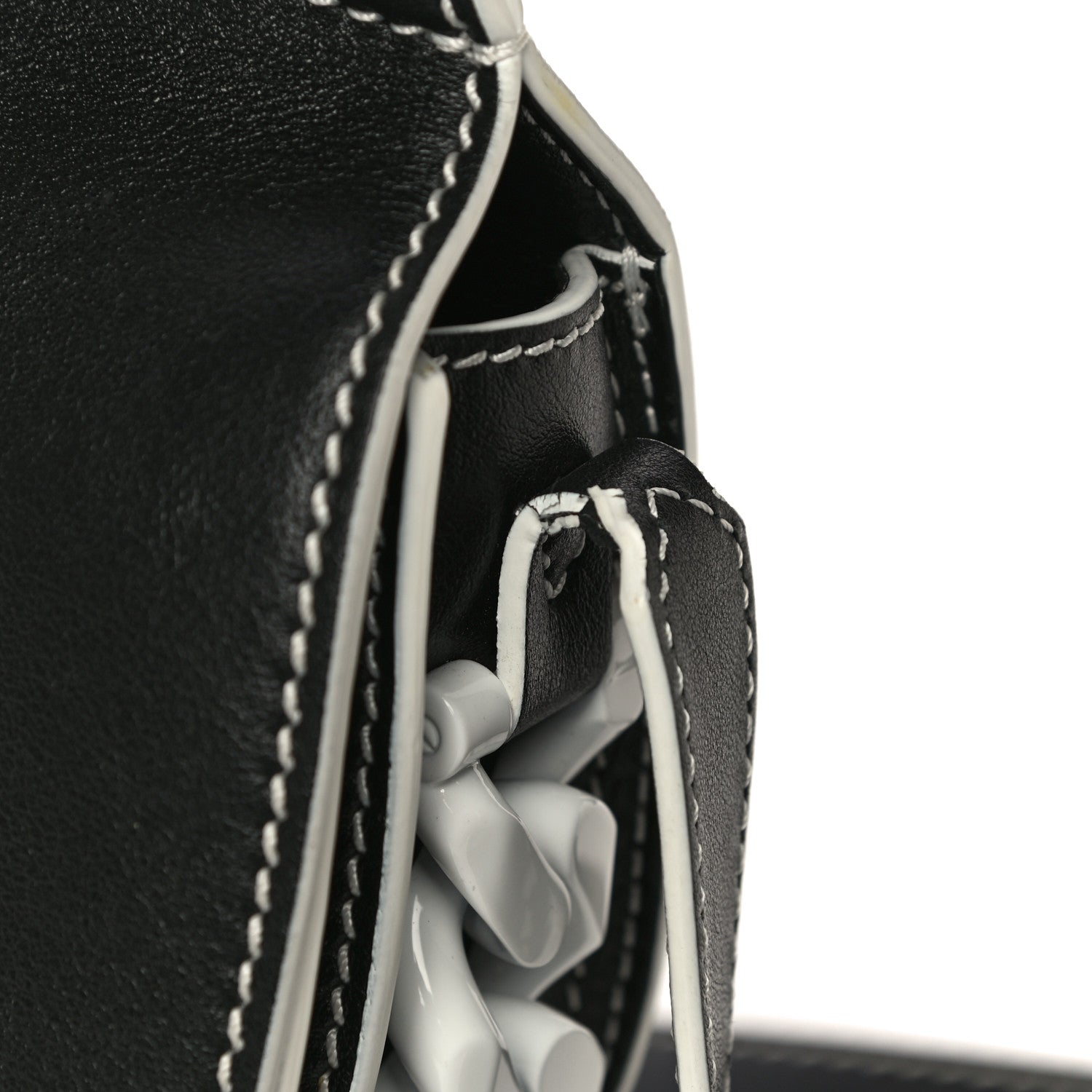 Givenchy Calfskin Mini Infinity Saddle Bag Black White 11 of 12
