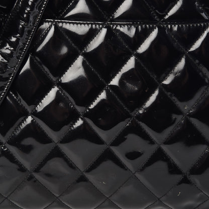 Chanel Patent Quilted Shopping Tote Black 12 of 15
