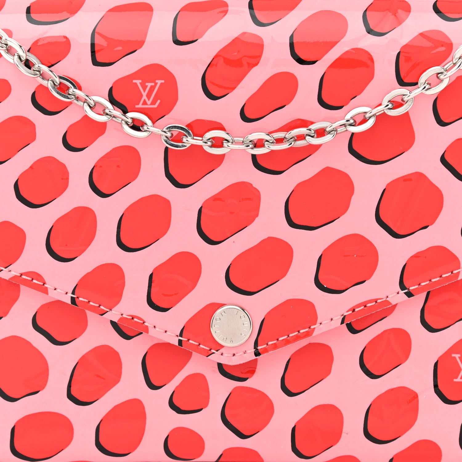 Louis Vuitton Vernis Jungle Dots Pochette Felicie Sugar Pink Poppy 9 of 11