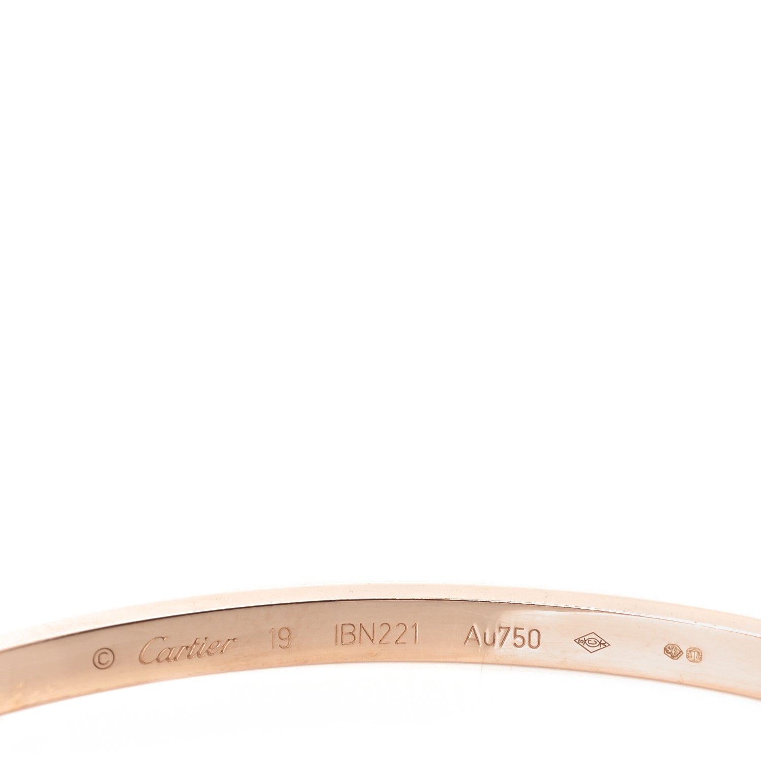 Cartier 18K Pink Gold 6 Diamond Small LOVE Bracelet 19 4 of 5