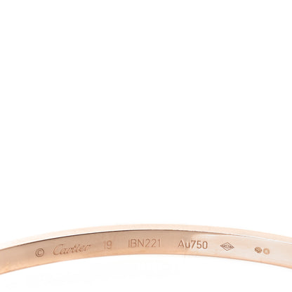 Cartier 18K Pink Gold 6 Diamond Small LOVE Bracelet 19 4 of 5