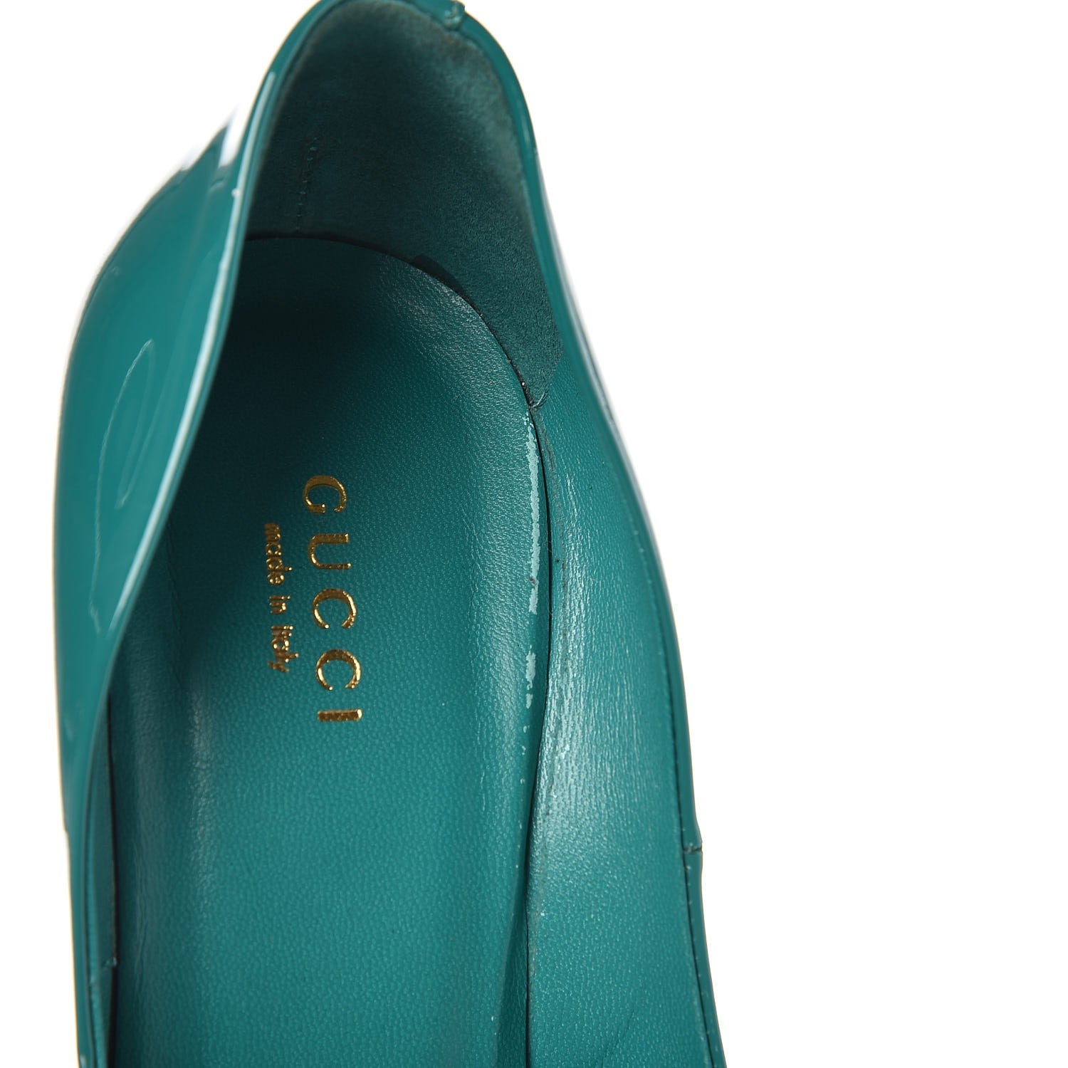 Gucci Patent Gloria Pumps 37 Spring Water 11 of 12