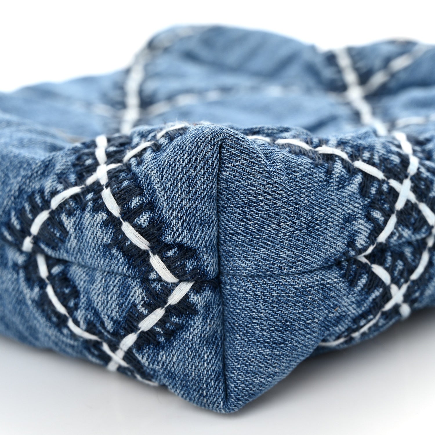 Chanel Denim Stitched Quilted Mini Chanel 22 Blue 10 of 10