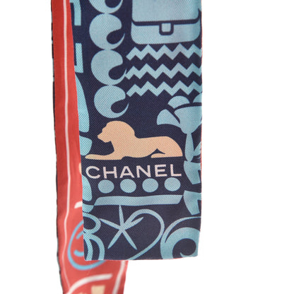 Chanel Silk CC Slim Bandeau Scarf Multicolor 3 of 4