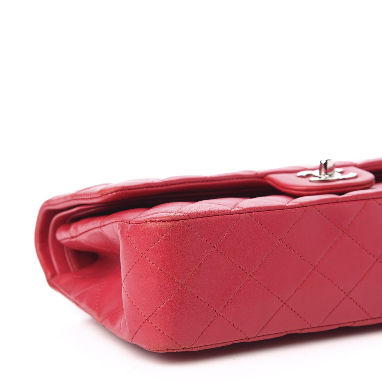 Chanel Lambskin Quilted Medium Double Flap Red 10 of 13
