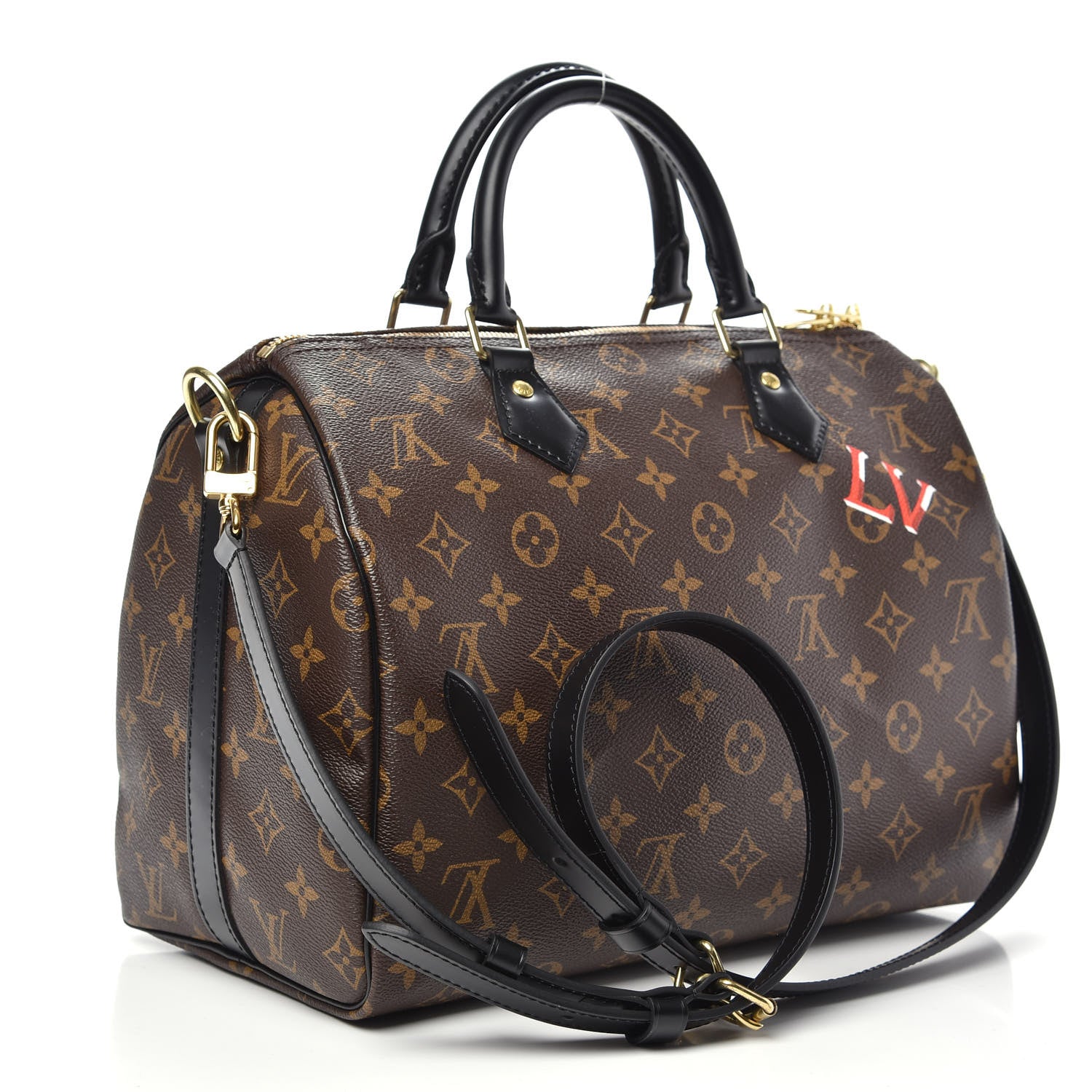 Louis Vuitton Monogram My World Tour Speedy Bandouliere 30 Black 4 of 12