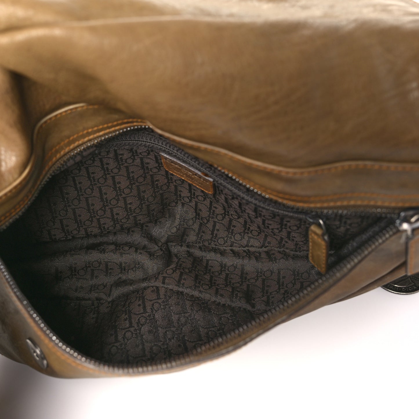 Calfskin Gaucho Double Saddle Bag Brown