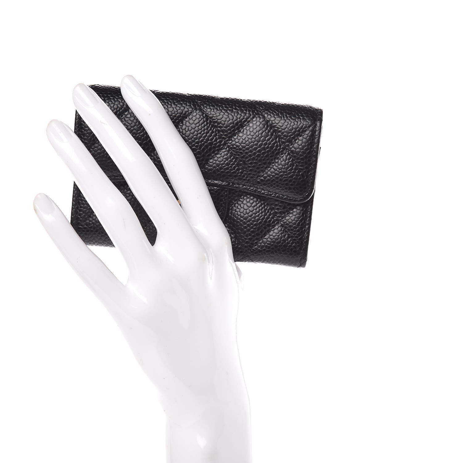 Chanel Caviar Quilted Flap Card Holder Black 2 of 9