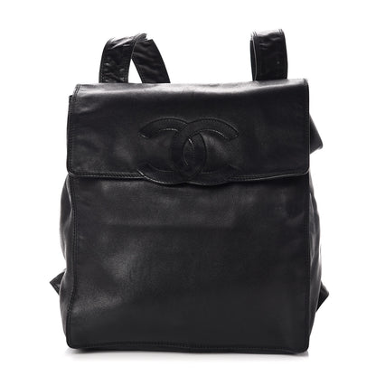 Chanel Lambskin CC Backpack Black 1 of 17