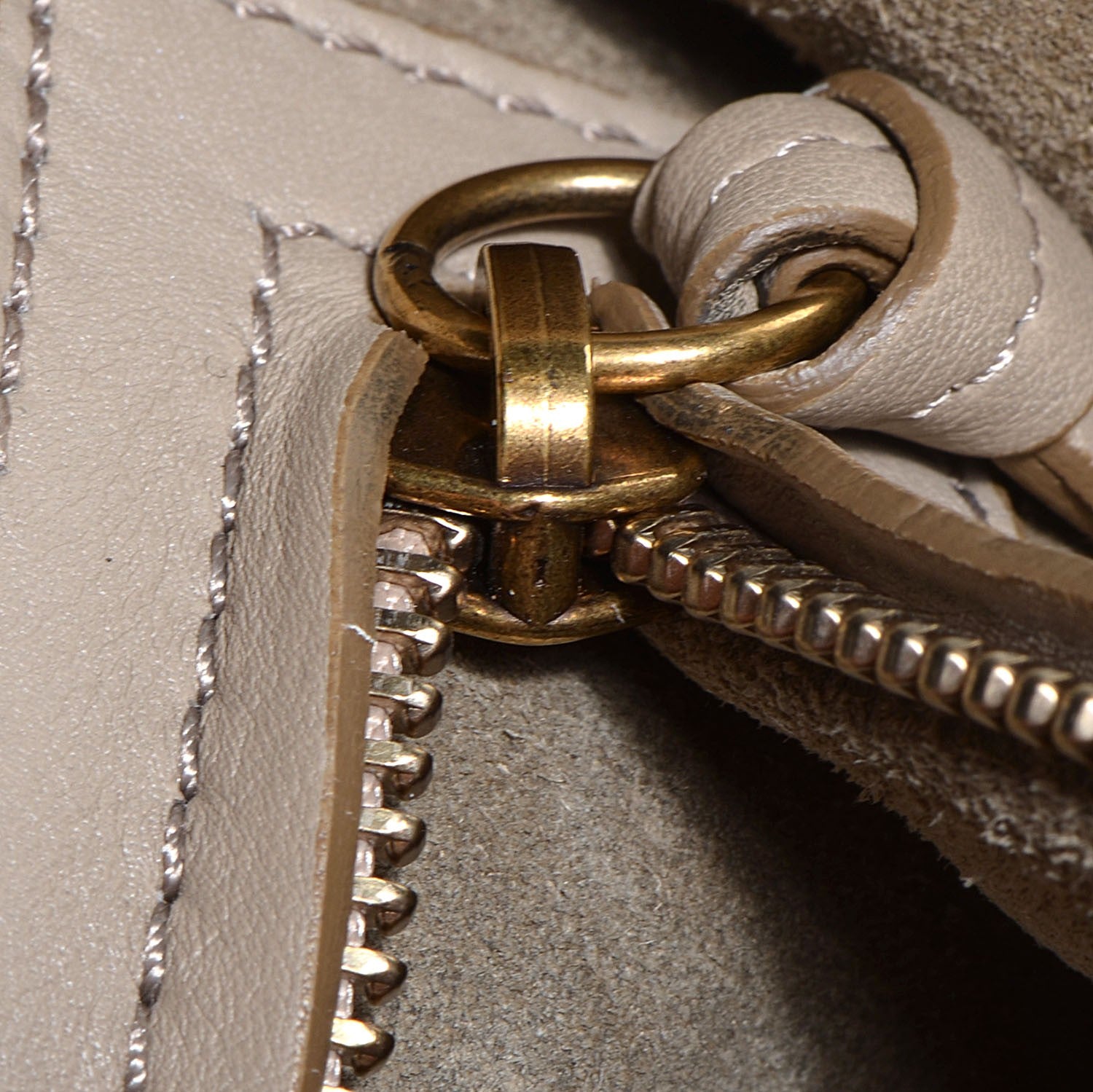 Celine Supple Calfskin Medium Phantom Luggage Beige 8 of 9