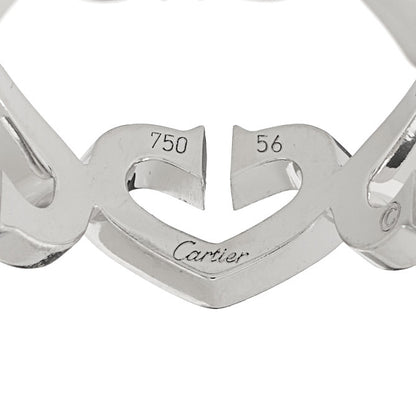 Cartier 18K White Gold Diamond Hearts and Symbols Ring 56 7.5 5 of 5