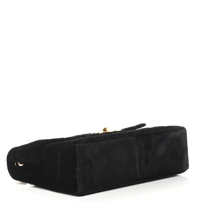 Chanel Velvet Quilted Jumbo Single Flap Black 5 of 20