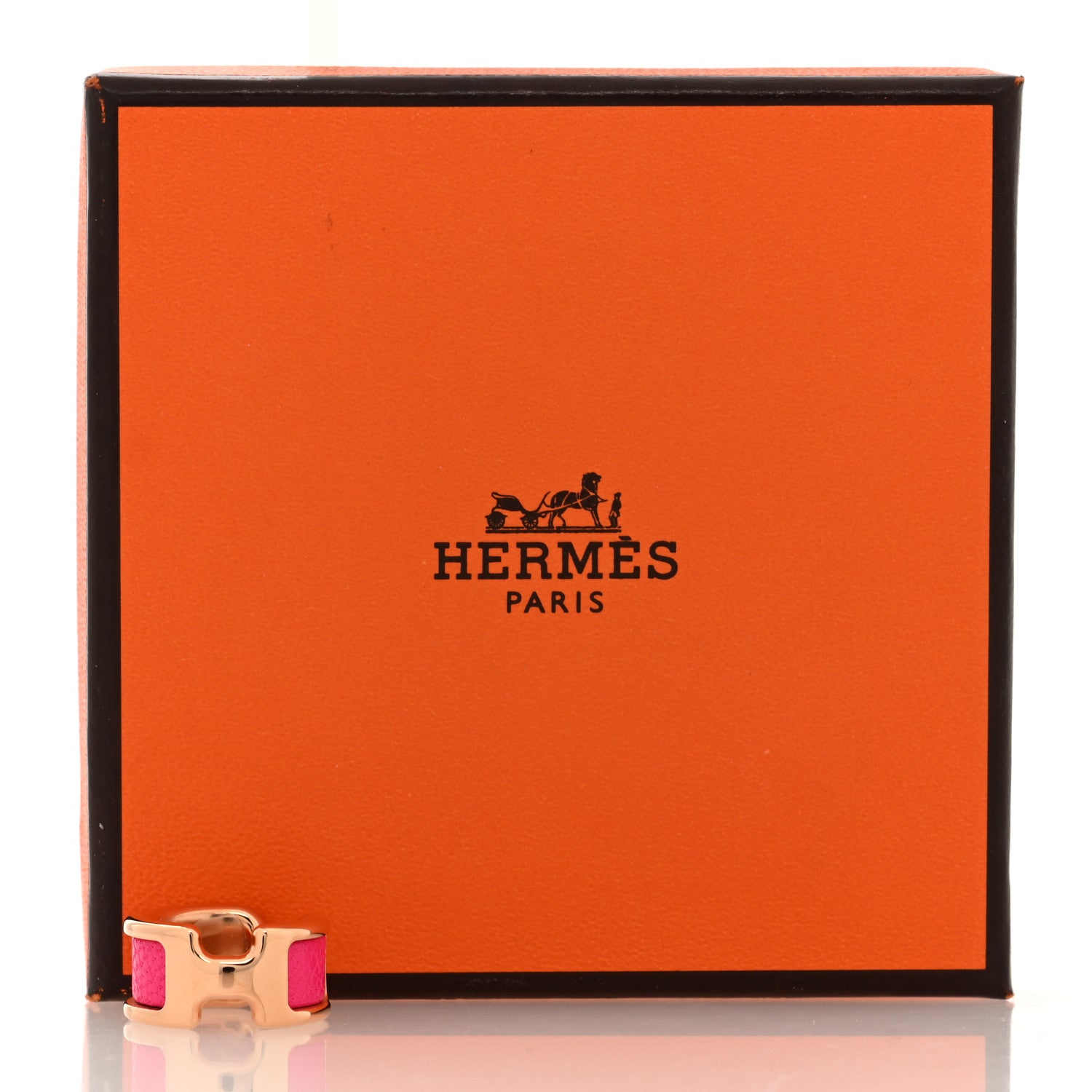 Hermes Chevre Chamkila Olympe Ear Cuff PM Rose Shocking 4 of 4