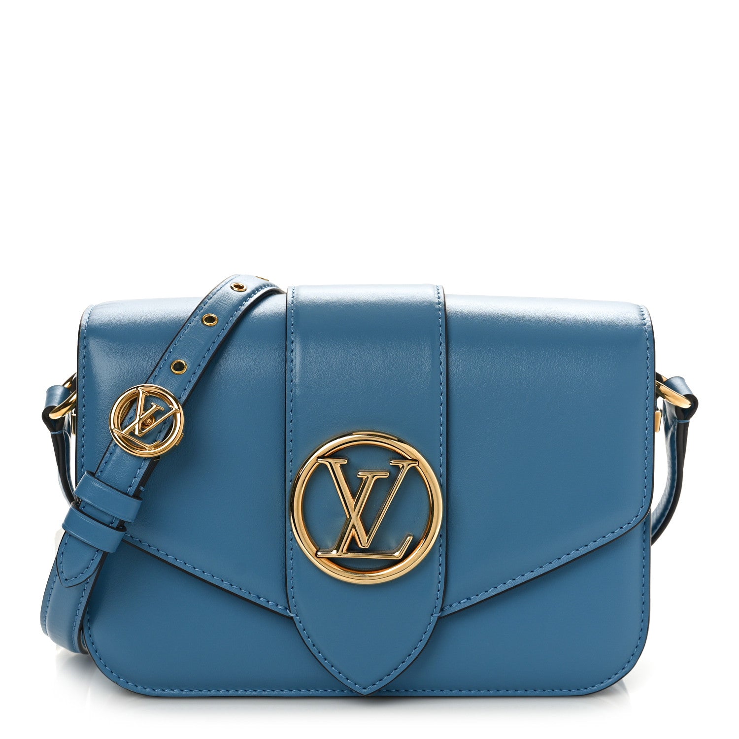 Louis Vuitton Smooth Calfskin LV Pont 9 Blue Orage 1 of 8