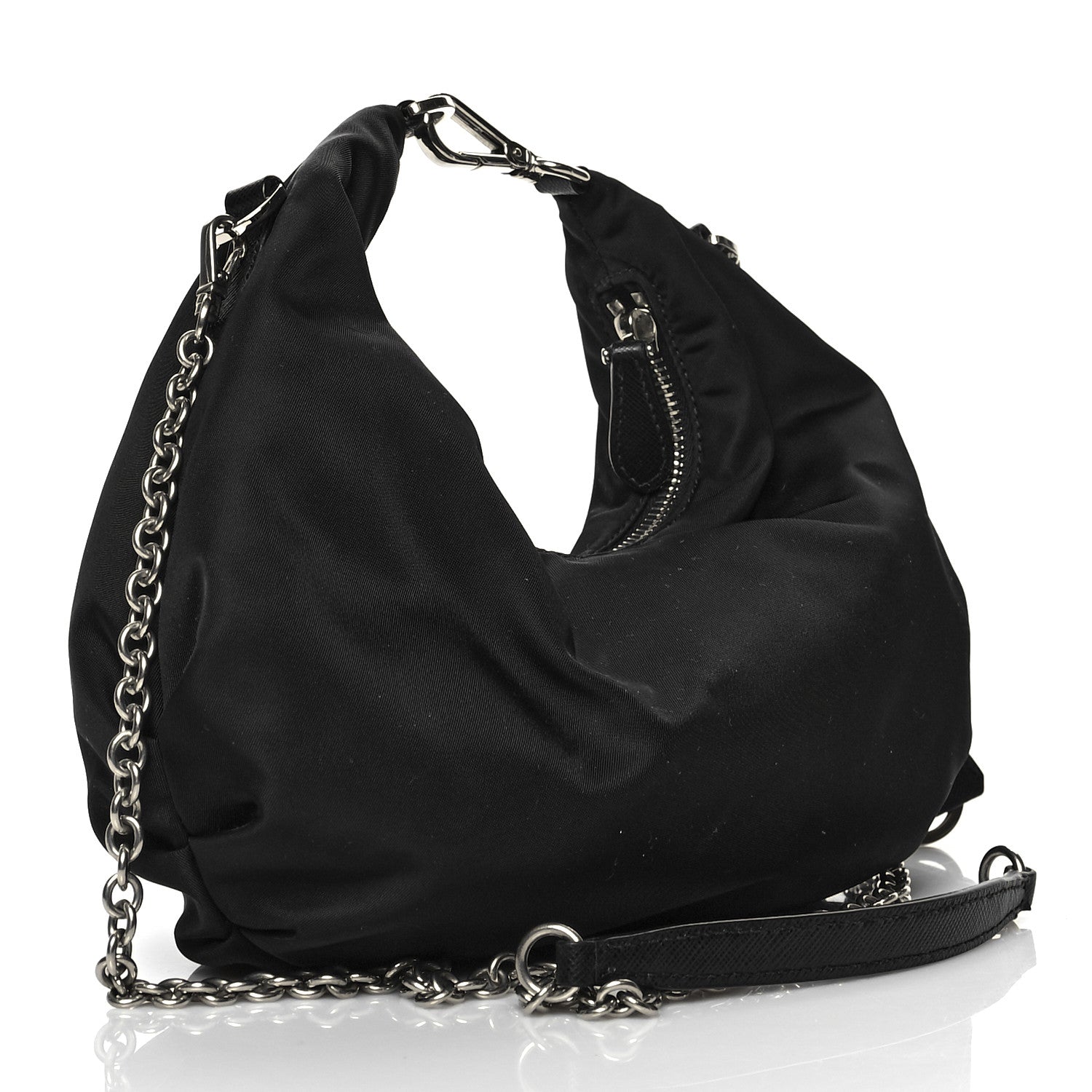 Prada Tessuto Nylon Saffiano Re-Edition 2006 Shoulder Bag Black 2 of 10