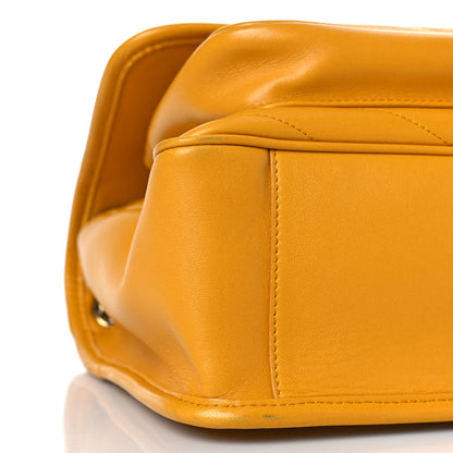 Saint Laurent Lambskin Matelasse Monogram Medium Niki Chain Satchel Yellow 8 of 9