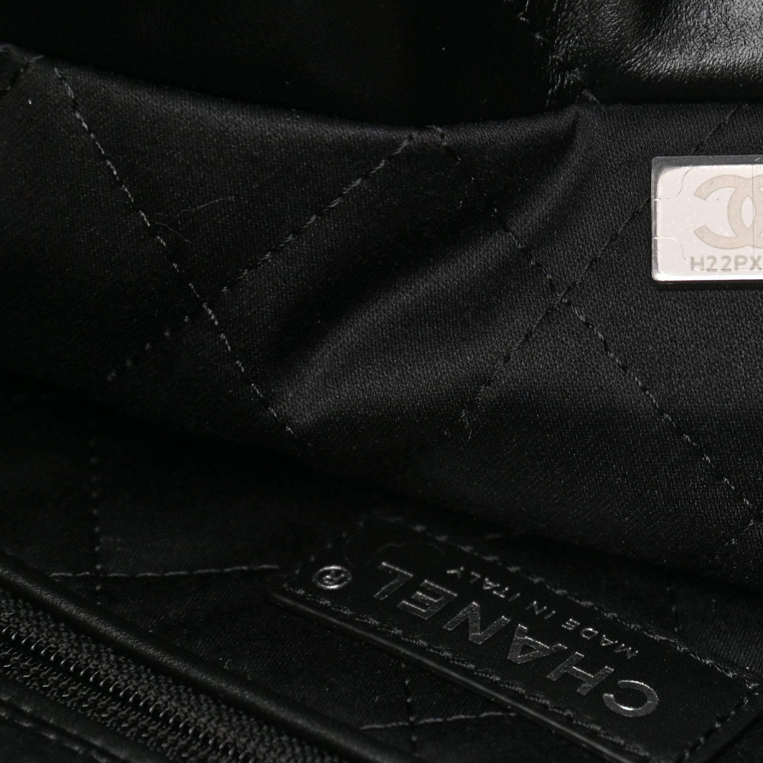 Chanel Shiny Calfskin Quilted Small Chanel 22 Black 8 of 11