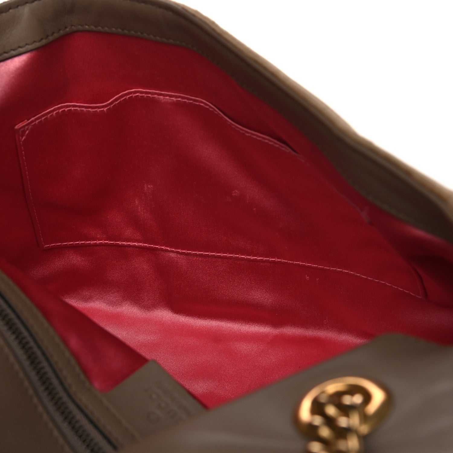 Gucci Velvet Matelasse Medium GG Marmont Shoulder Bag Taupe 5 of 19