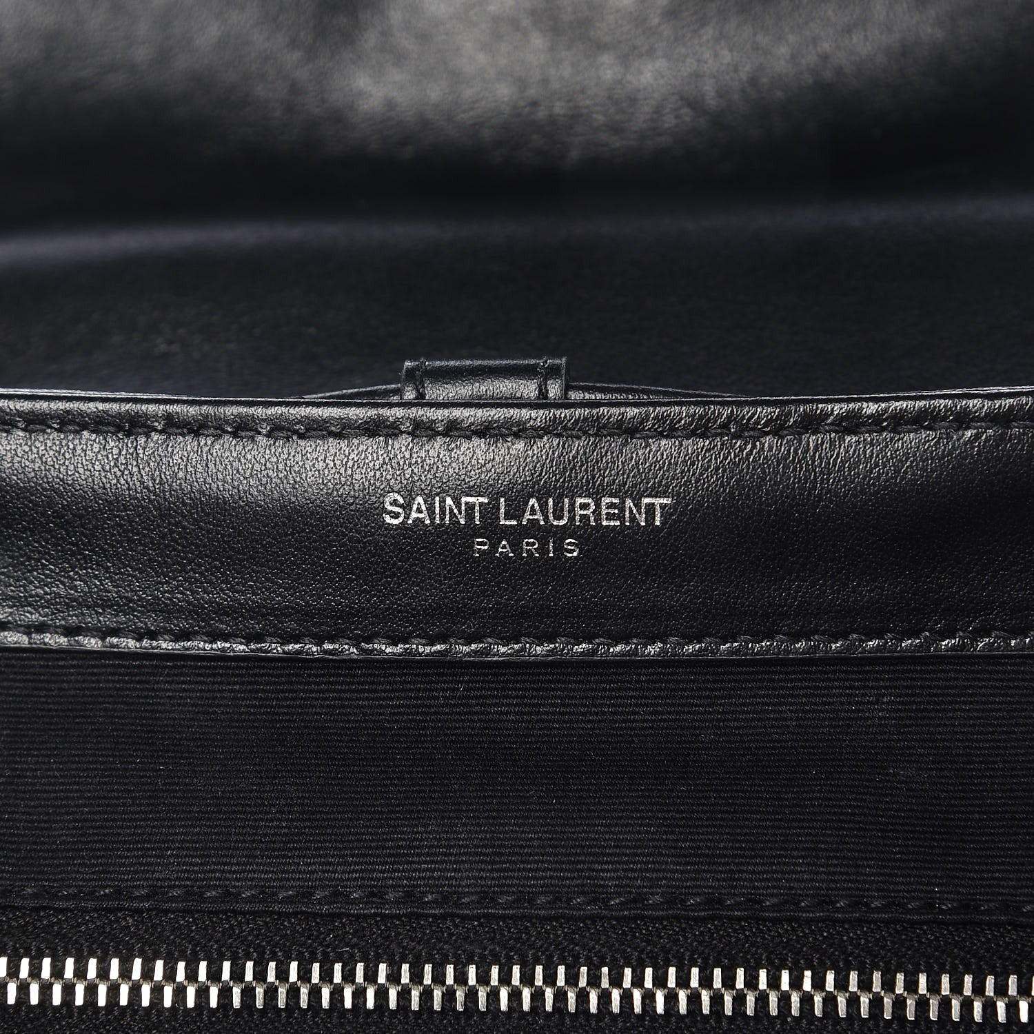 Saint Laurent Calfskin Y Quilted Monogram Small Loulou Backpack Black 6 of 10