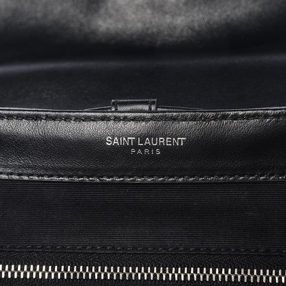 Saint Laurent Calfskin Y Quilted Monogram Small Loulou Backpack Black 6 of 10
