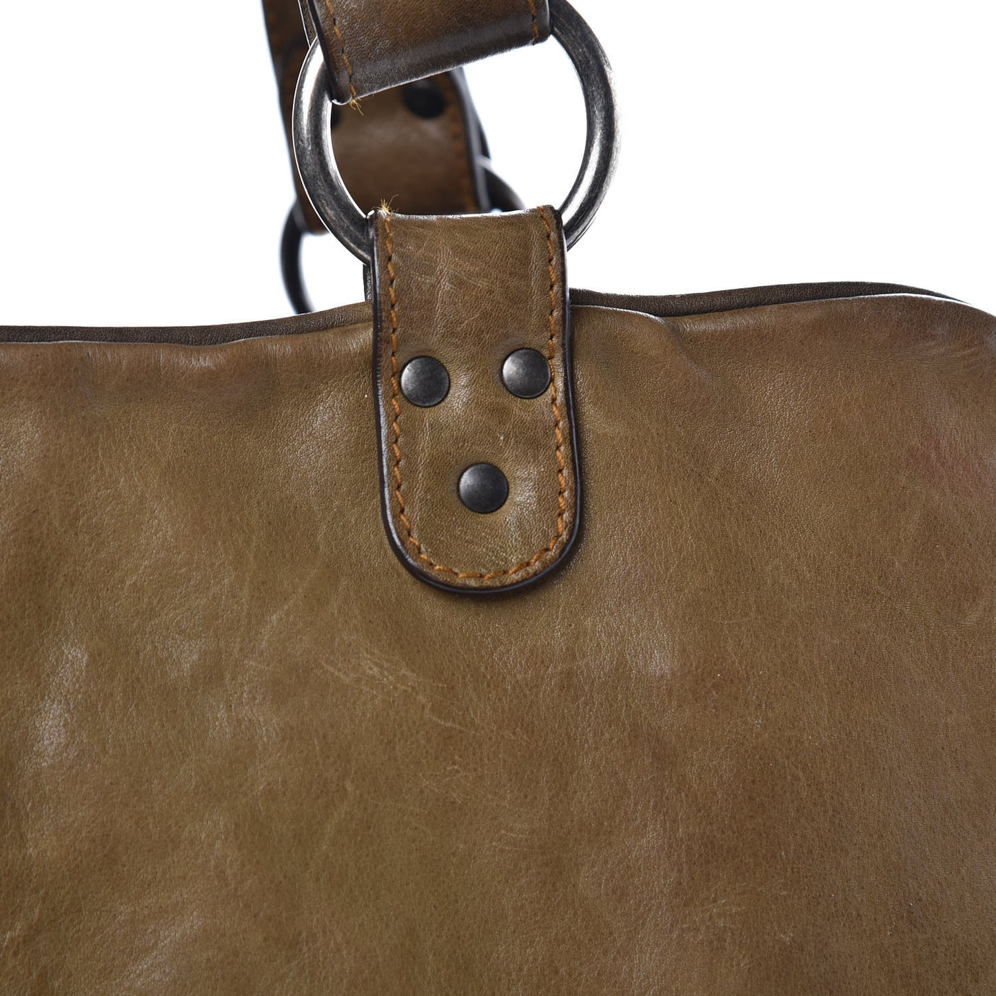 Calfskin Medium Gaucho Double Saddle Bag Green