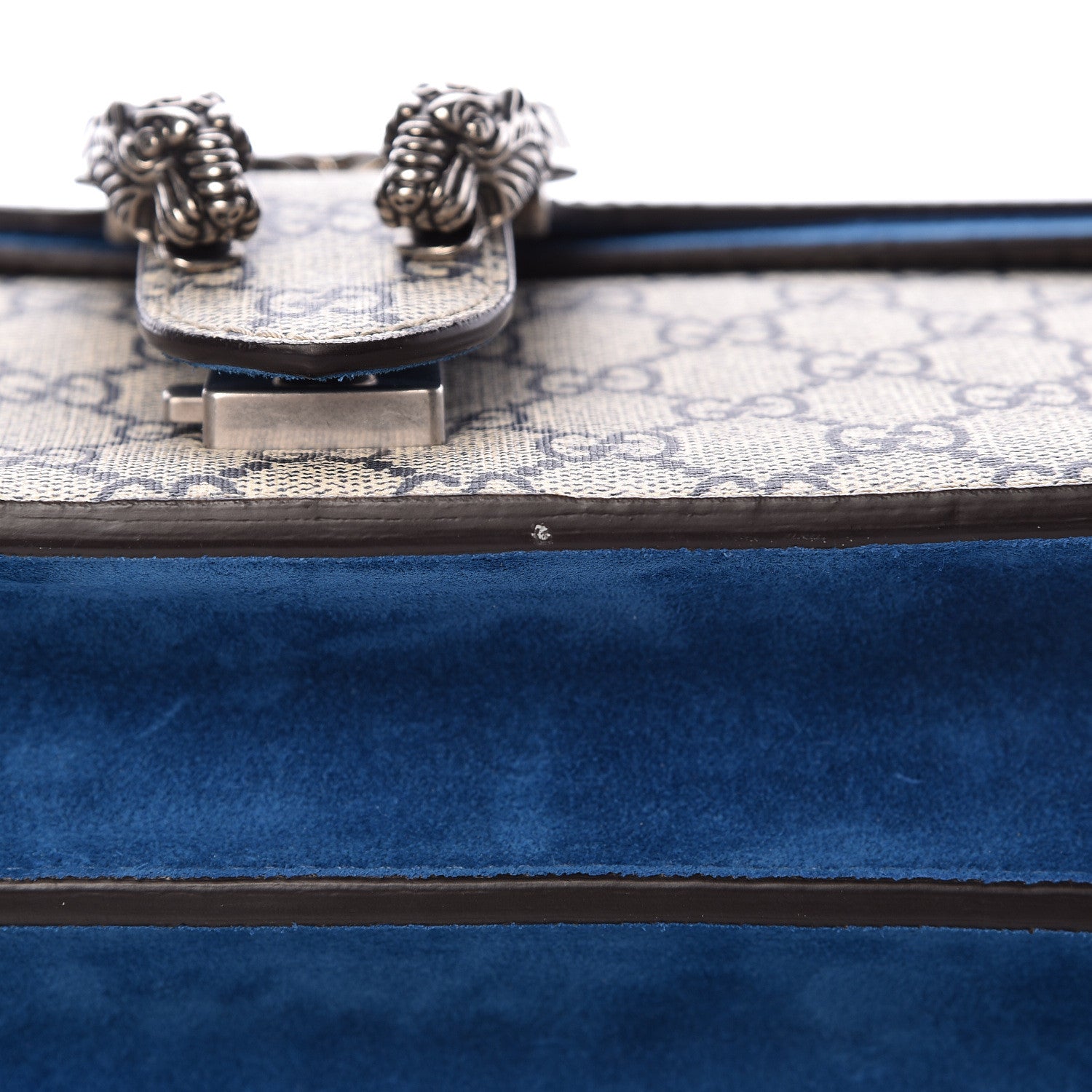 Gucci GG Supreme Monogram Blooms Medium Dionysus Shoulder Bag Beige Navy Vintage Blue 14 of 14