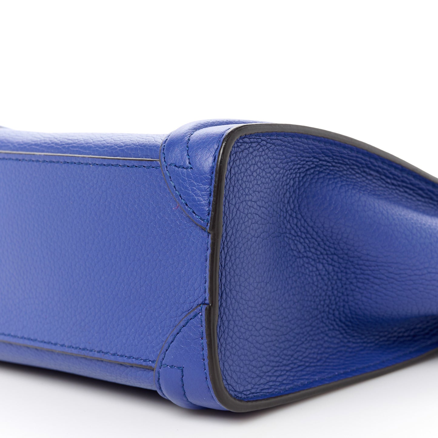 Drummed Calfskin Nano Luggage Indigo