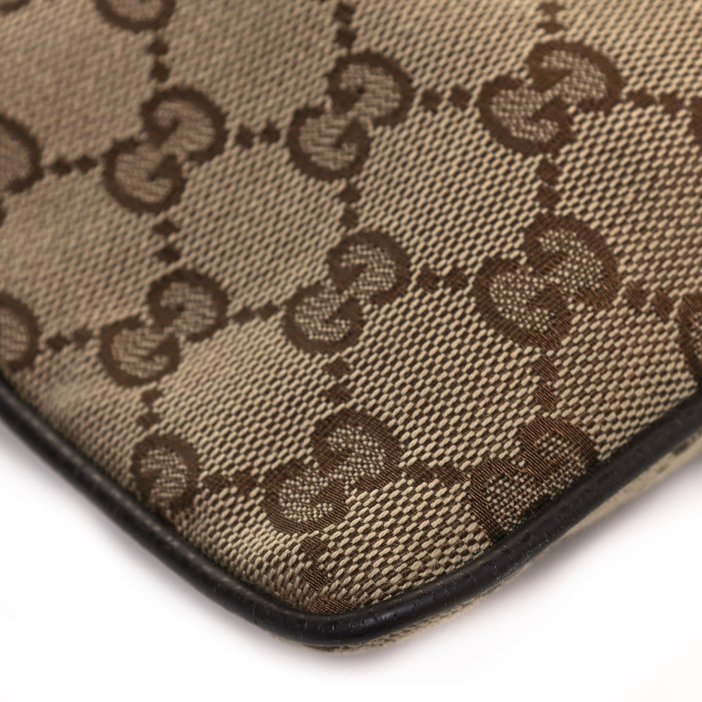 Monogram Web Small Flat Messenger Bag Brown