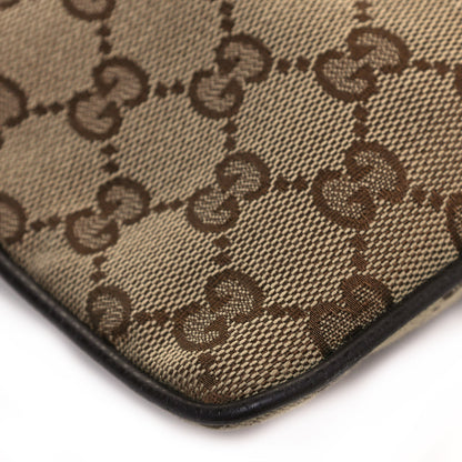 Gucci Monogram Web Small Flat Messenger Bag Brown 11 of 12