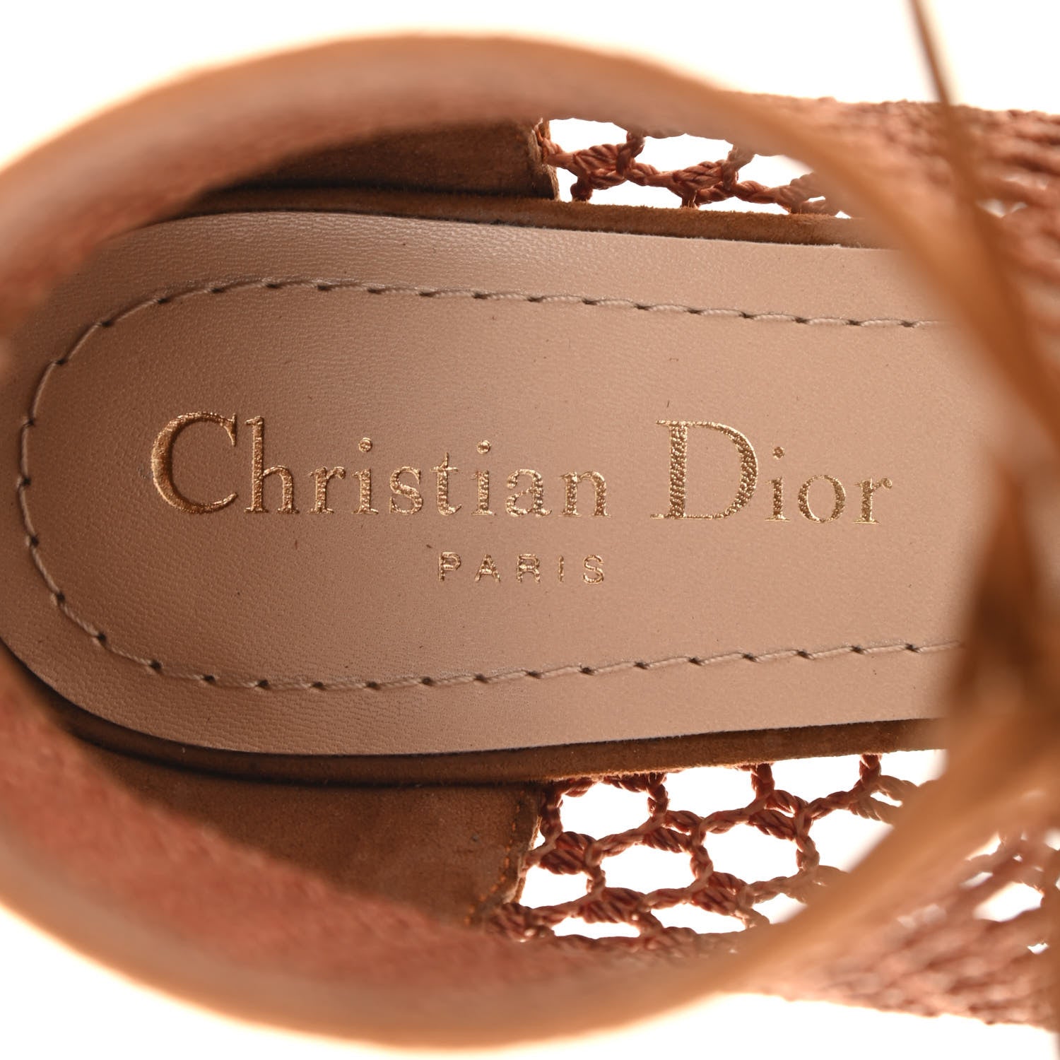 Christian Dior Suede Resille Naughtily-D 30mm Ankle Boots 40.5 Golden Brown 7 of 8