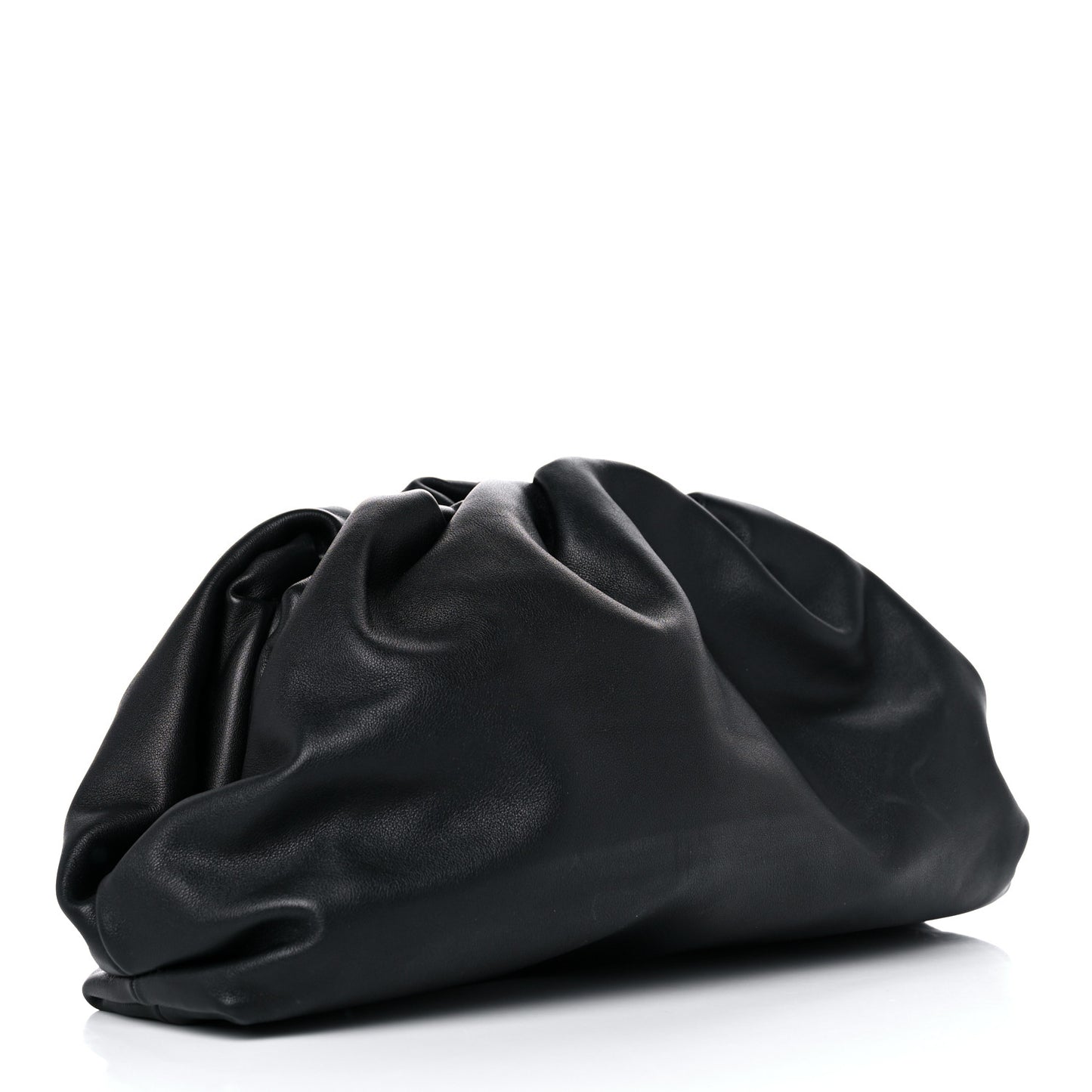 Smooth Butter Calf The Pouch Oversized Clutch Black