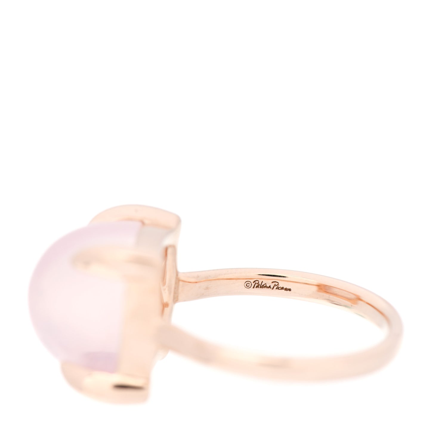 18K Rose Gold Rose Quartz 12mm Paloma Picasso Sugar Stacks Ring 54 7