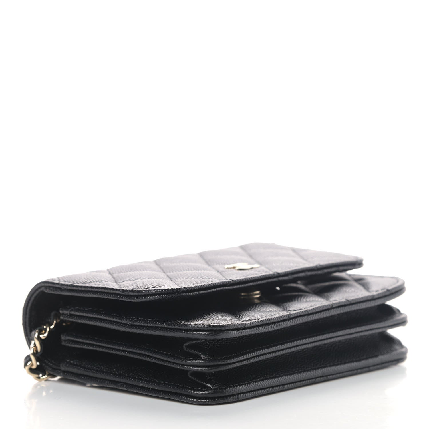Chanel Caviar Quilted Mini Wallet On Chain WOC Black 3 of 4
