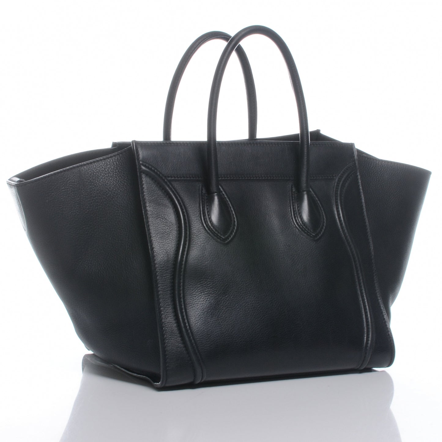 Supple Calfskin Medium Phantom Luggage Black