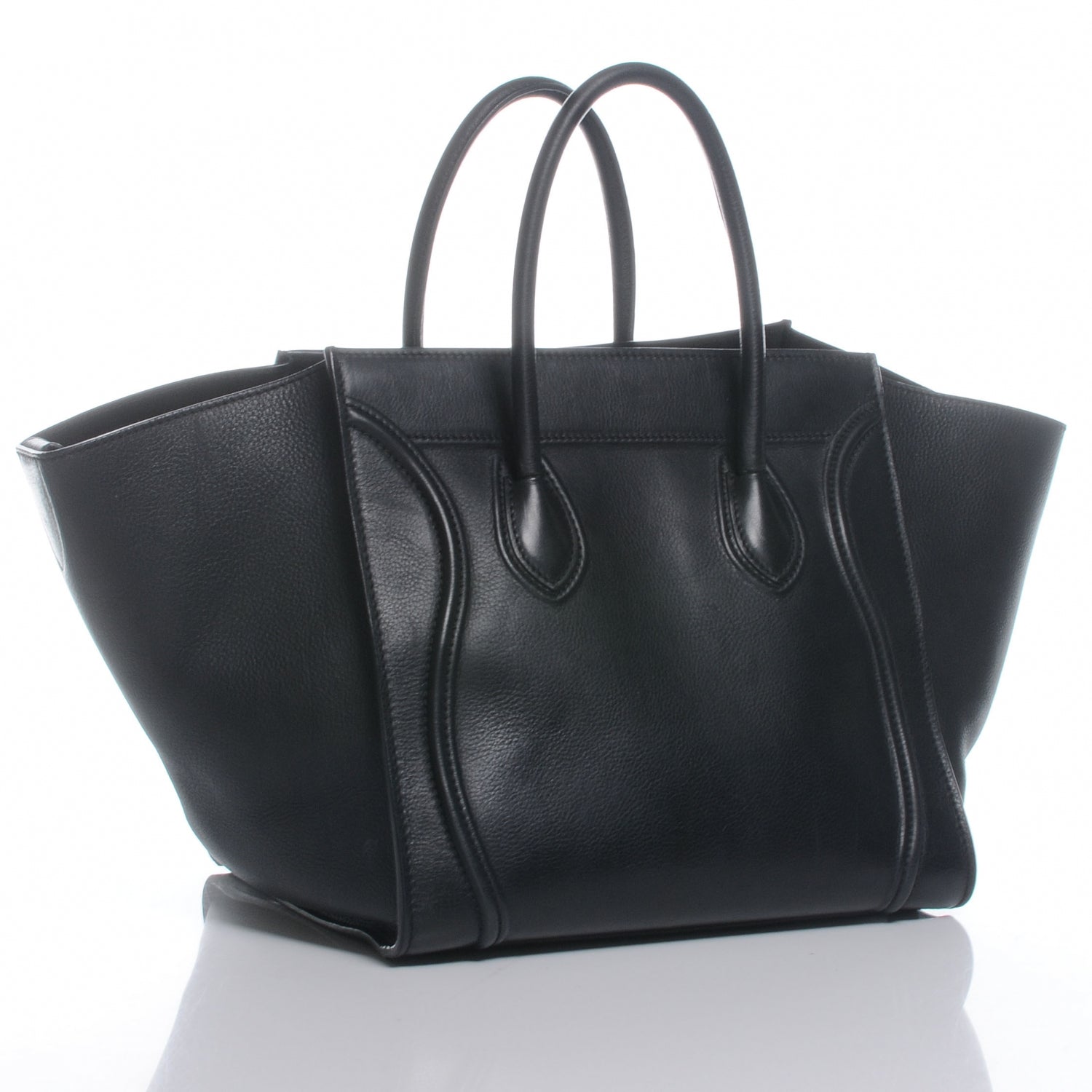 Celine Supple Calfskin Medium Phantom Luggage Black 3 of 8