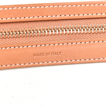 Celine Canvas Calfskin Horizontal Cabas Natural Tan 6 of 9