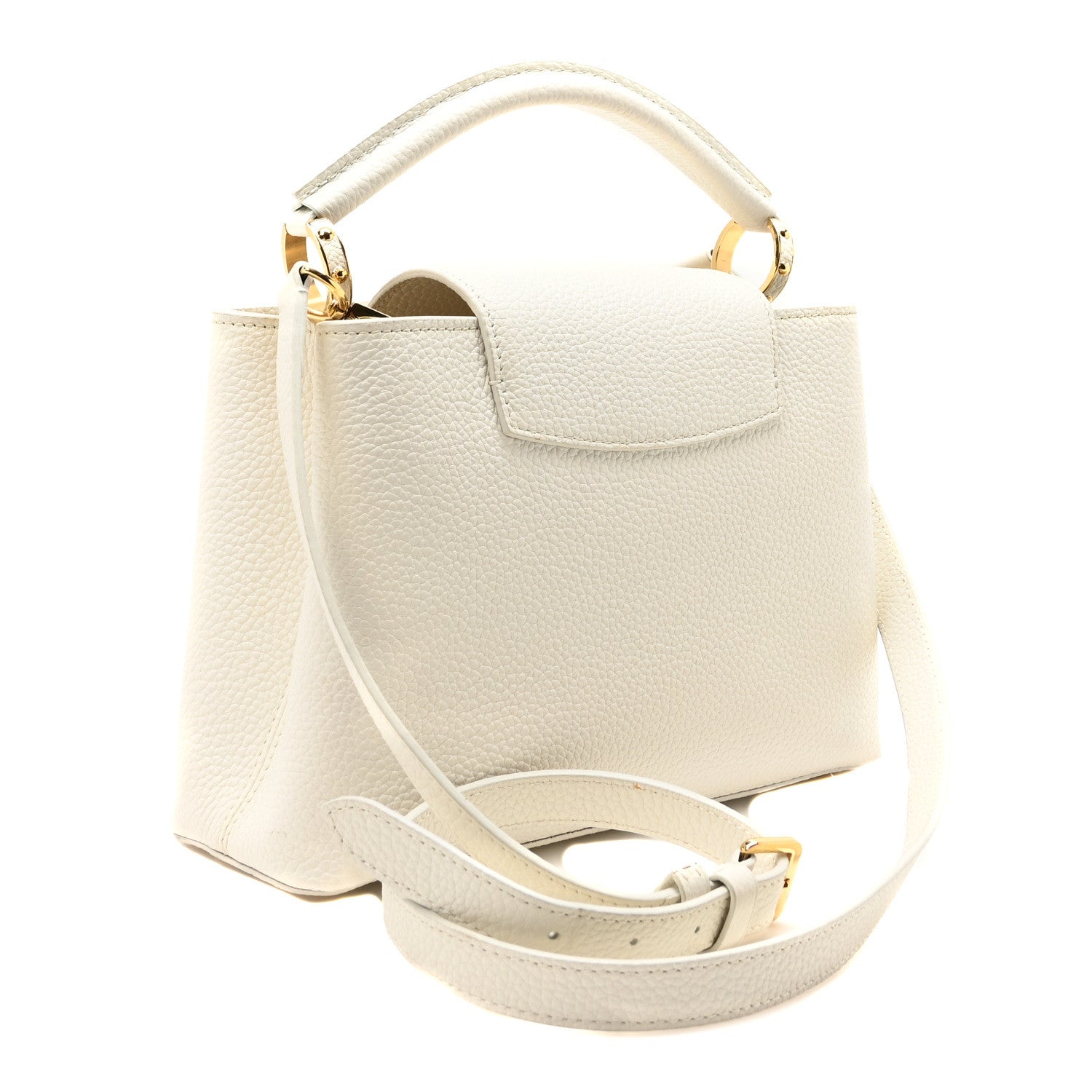 Louis Vuitton Taurillon Capucines BB Blanc Casse 3 of 9